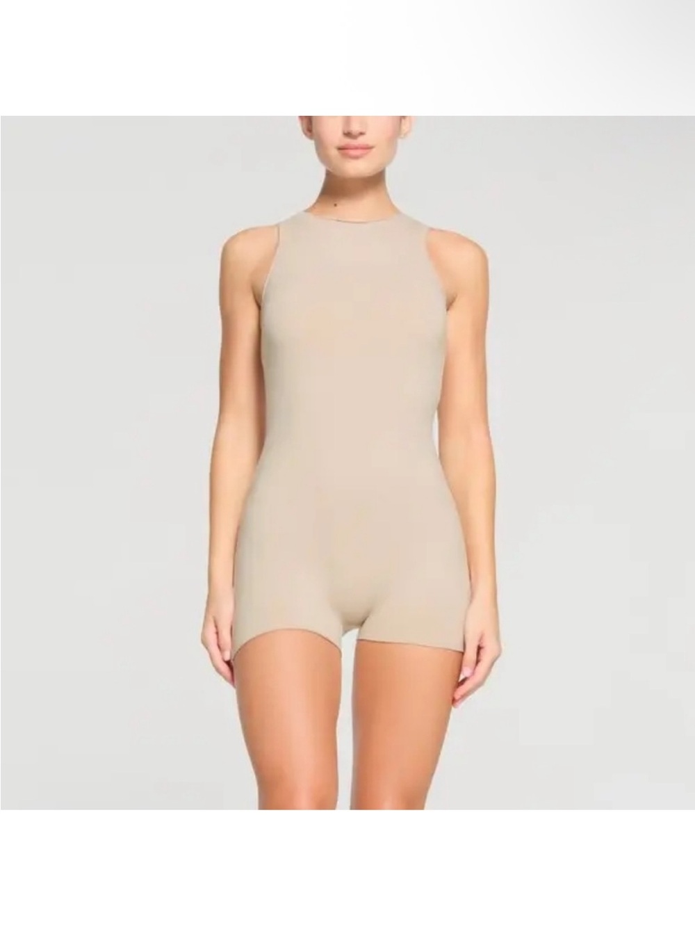NWT Skims Raw Edge Onesie Stone Size M